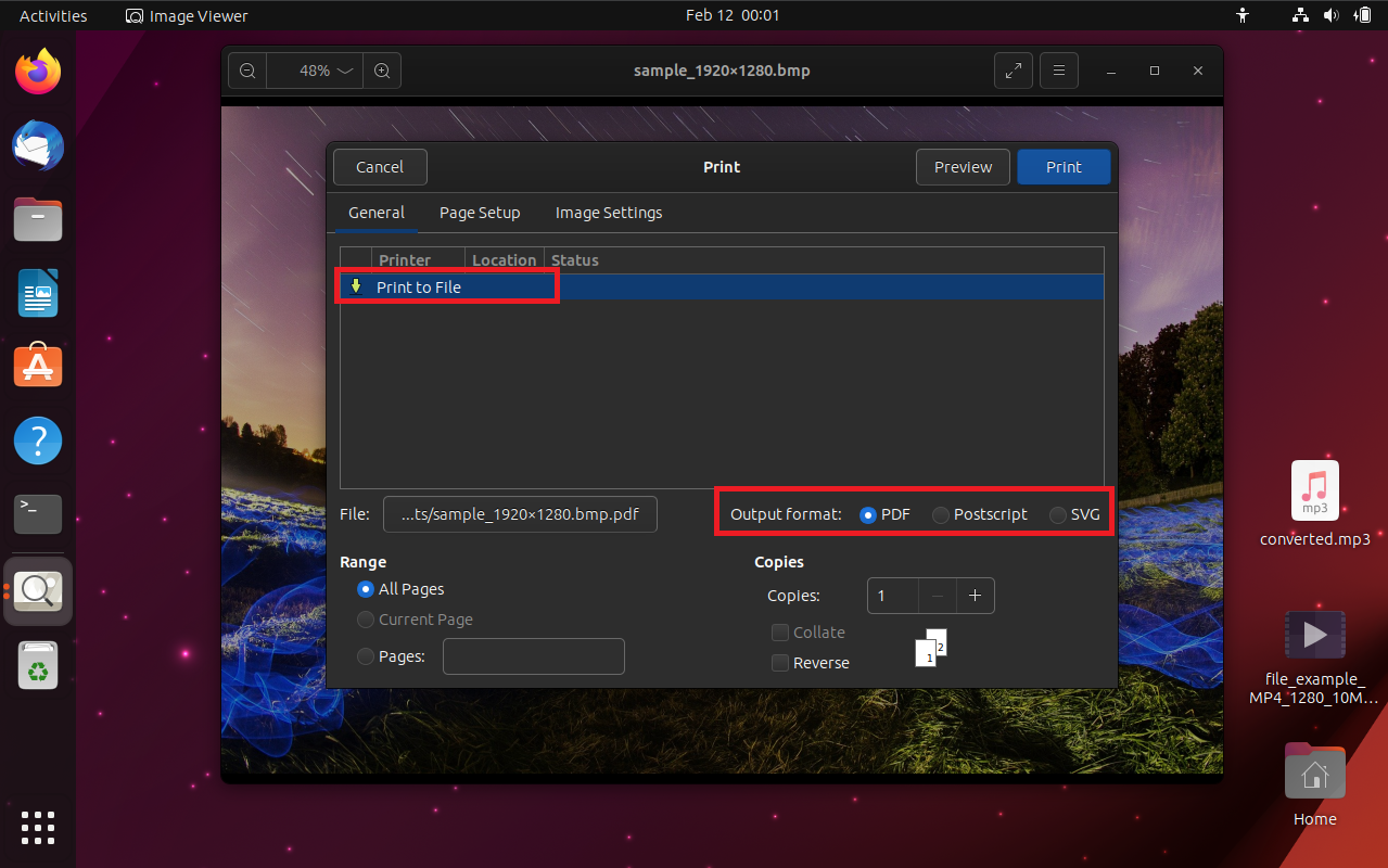 How To Convert BMP to PDF on Linux: Step 1
