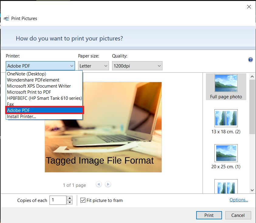 How To Convert TIFF to PDF on Windows: Step 1