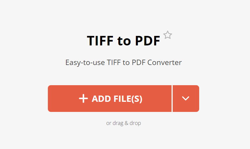 How To Convert TIFF to PDF Online: Step 1