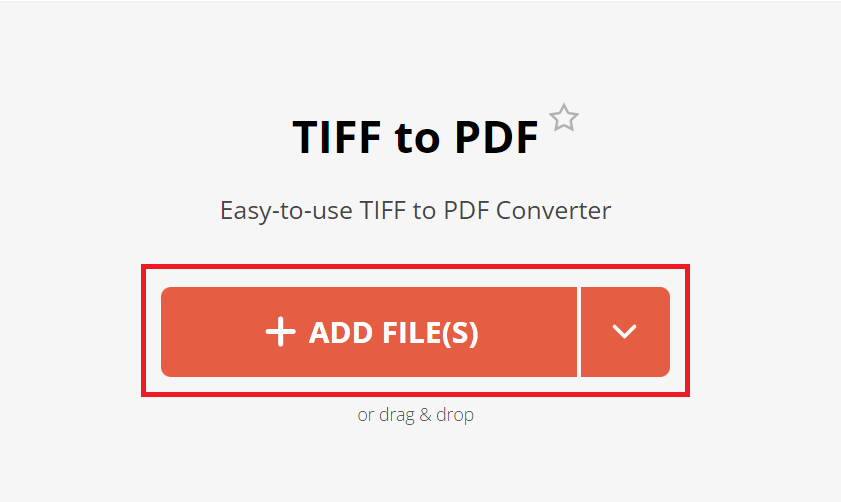 How To Convert TIFF to PDF Online: Step 2