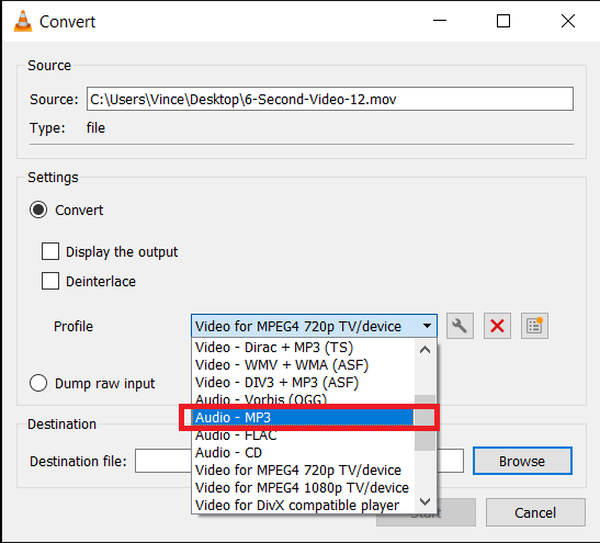 How To Convert Video to Audio on Windows: Step 5