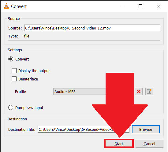 How To Convert Video to Audio on Windows: Step 6