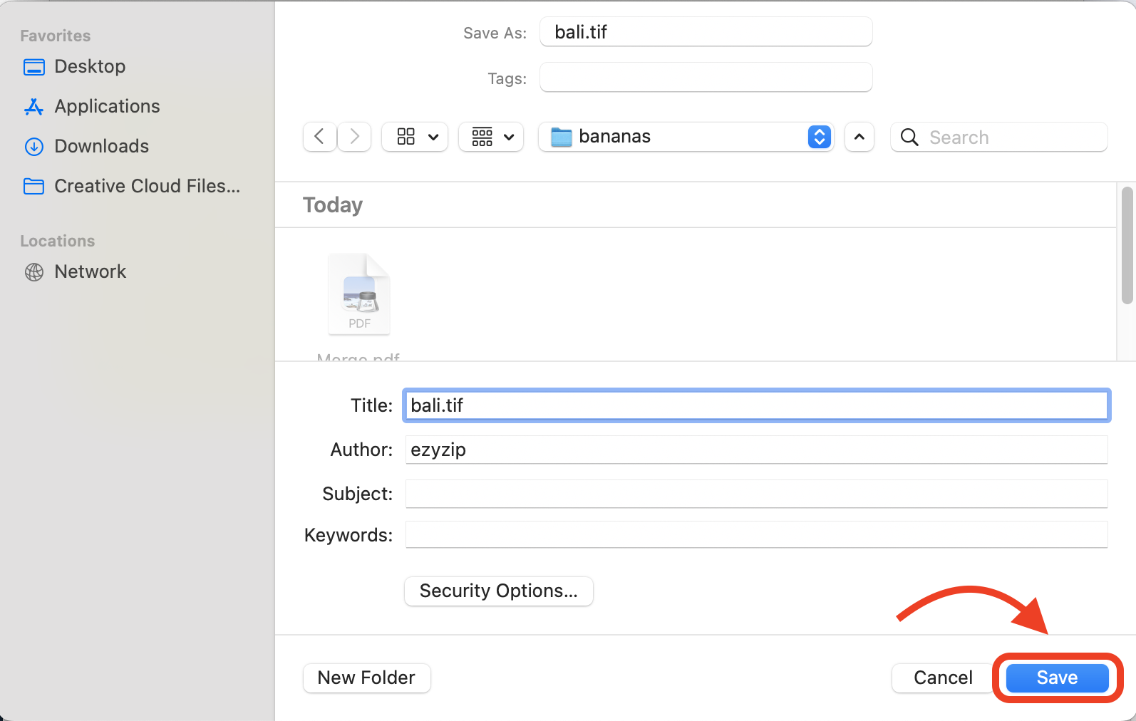 How To Convert TIFF to PDF on Mac: Step 2