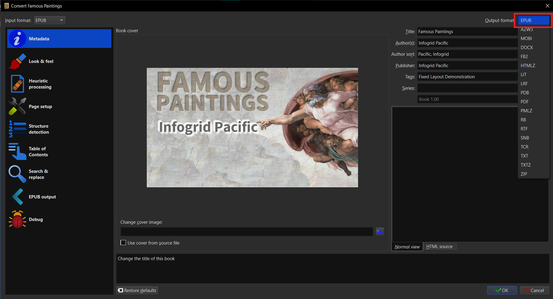 How To Compress EPUB Files Using Calibre for More Control: Step 3
