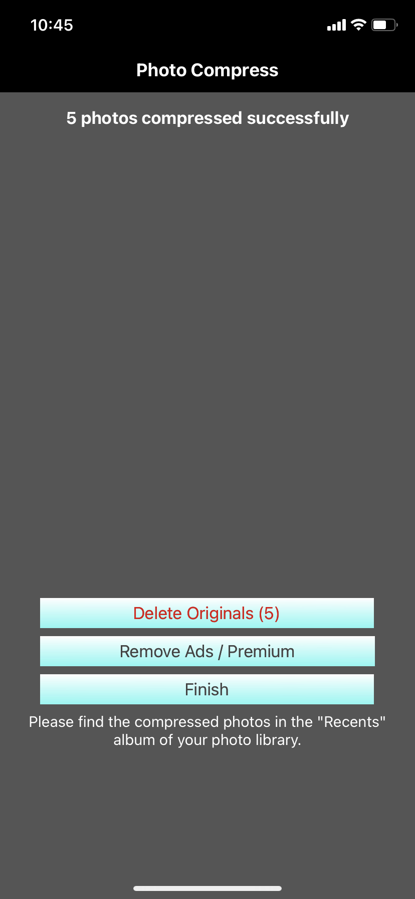 How To Compress Photos Using "Photo Compress" App: Step 3