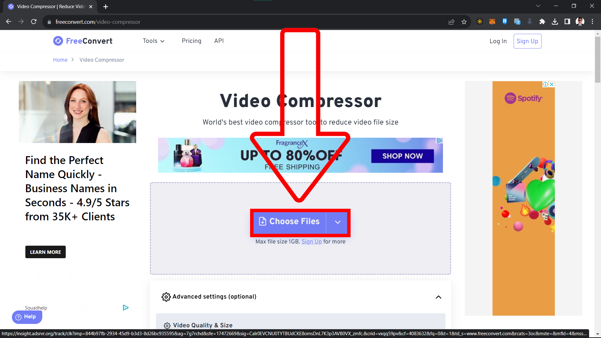 Cara Kompres Video ke 8MB Gratis: Langkah 3