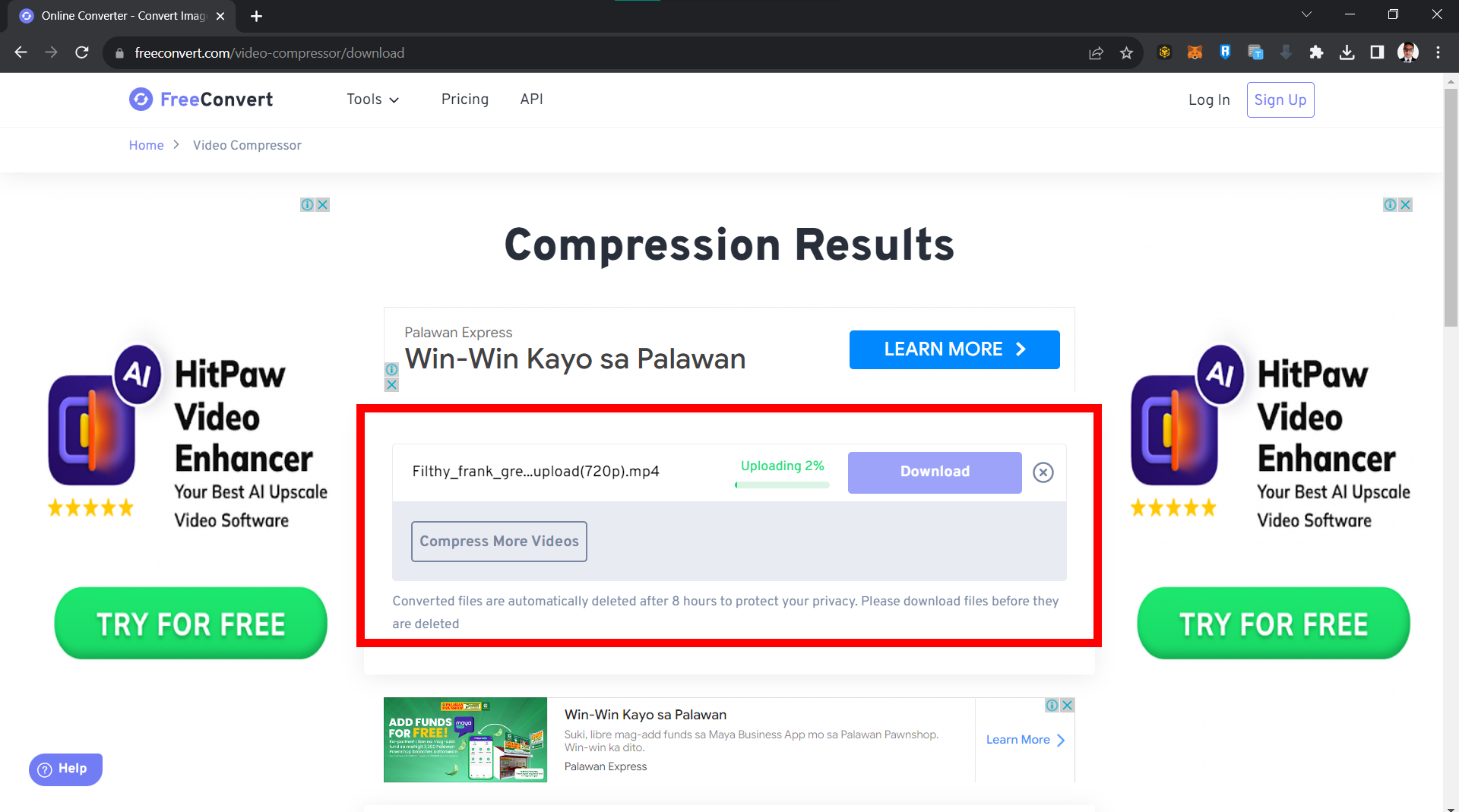 Cara Kompres Video ke 8MB Gratis: Langkah 6