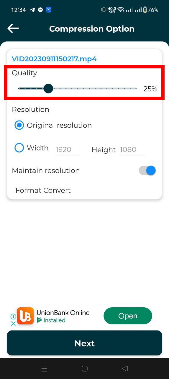Cara Menggunakan Kompresor Video Mobile: Langkah 2