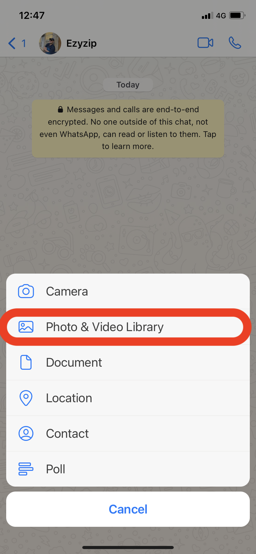 Cara Menggunakan Fitur Bawaan WhatsApp: Langkah 2