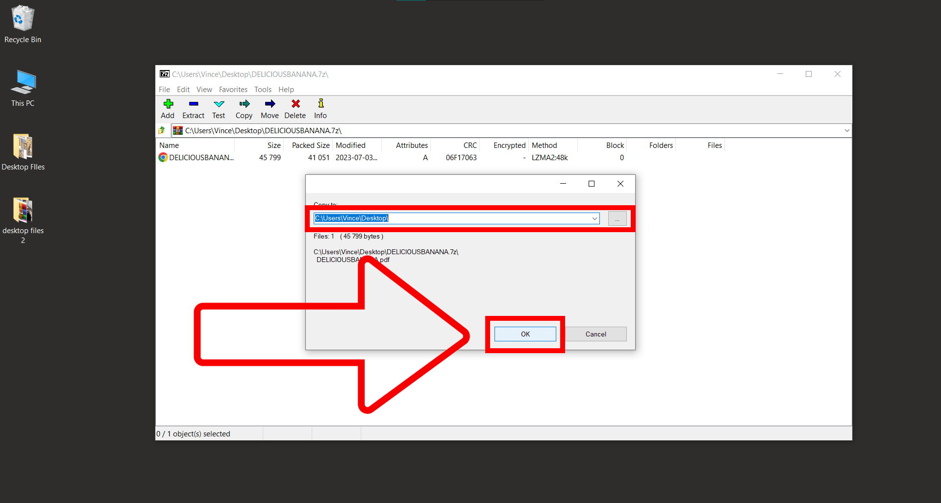 Converting 7Z to Another Archive Format: Step 2