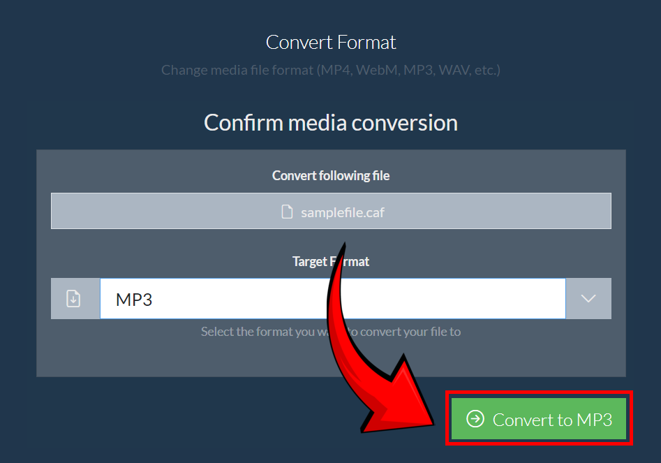 How to Convert CAF Files Using ezyZip Media Converter: Step 6