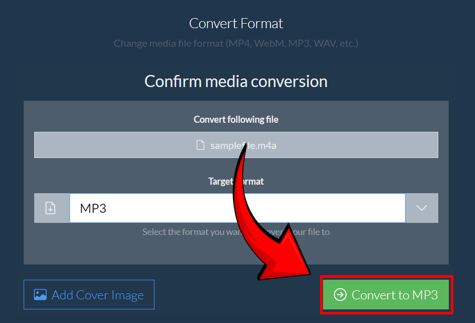 How to Convert M4A to MP3 Using ezyZip Media Converter: Step 6