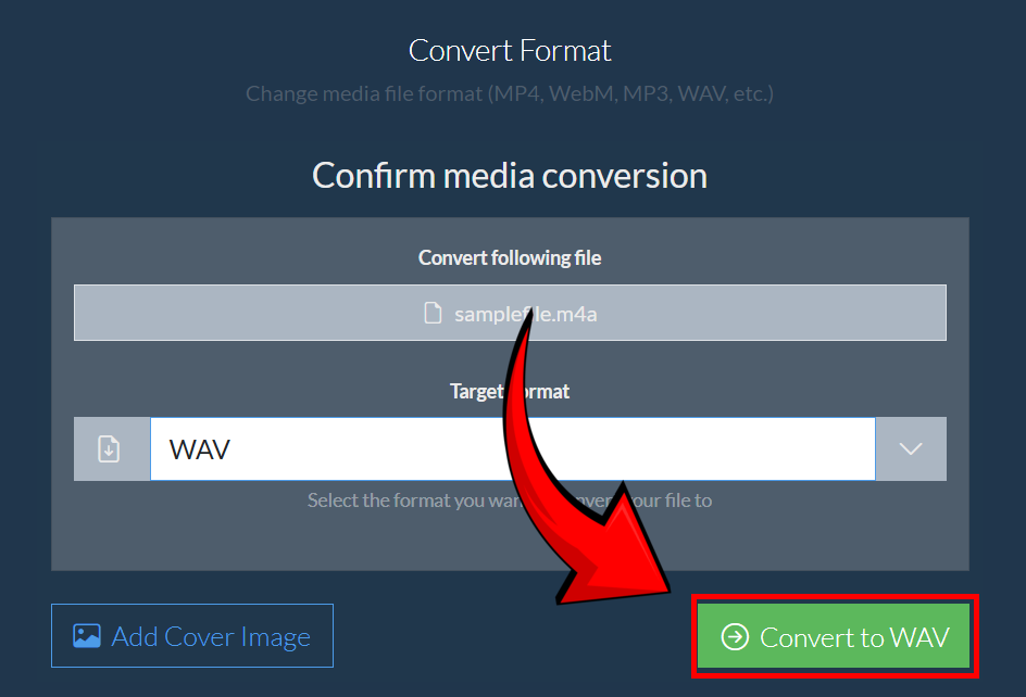 How to Convert M4A to WAV Using ezyZip Media Converter: Step 6