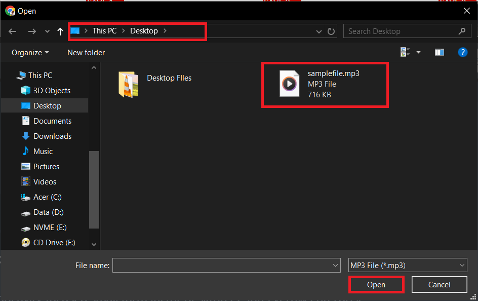 How to convert MP3 to WAV online with ezyZip: Step 2