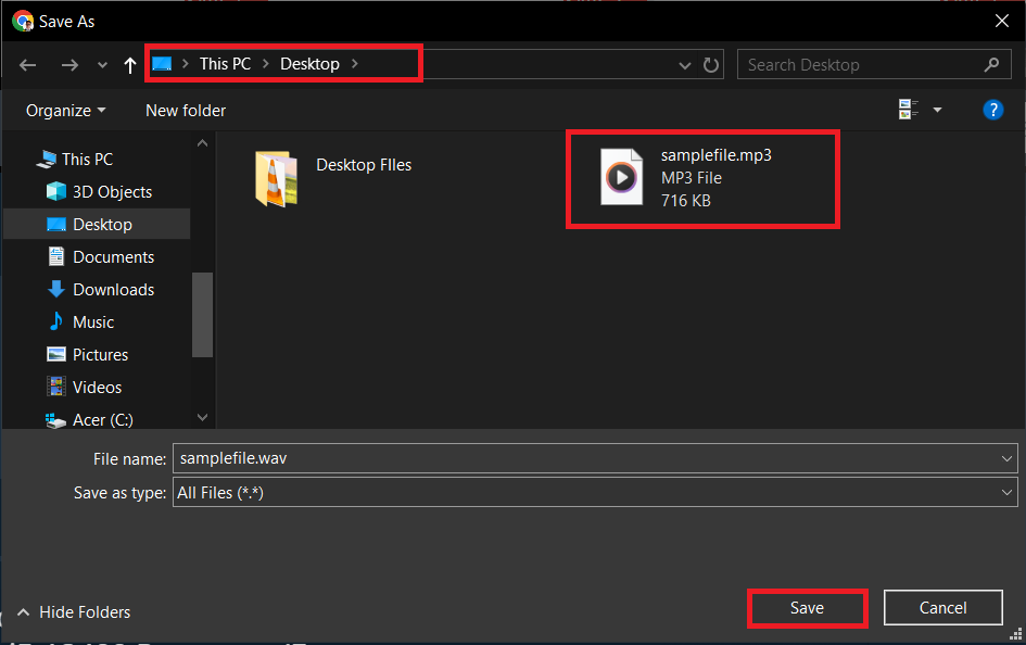 How to convert MP3 to WAV online with ezyZip: Step 4