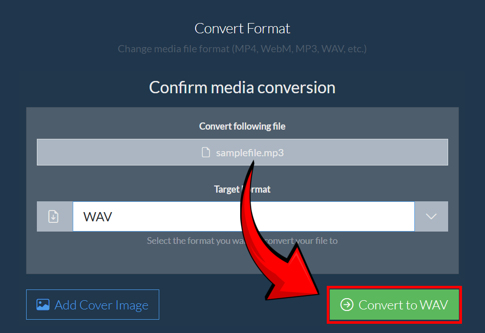 How to Convert MP3 to WAV Using ezyZip Media Converter: Step 6