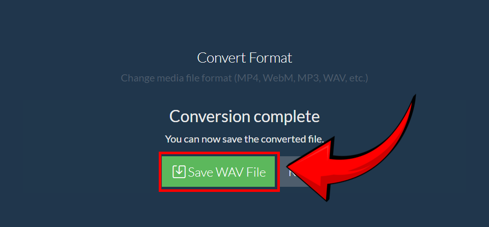 How to Convert MP3 to WAV Using ezyZip Media Converter: Step 7