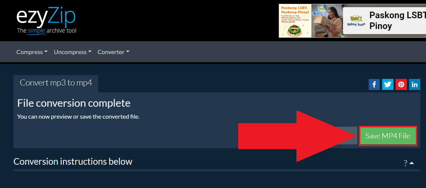 How To Convert Using ezyZip (Online Tool): Step 4