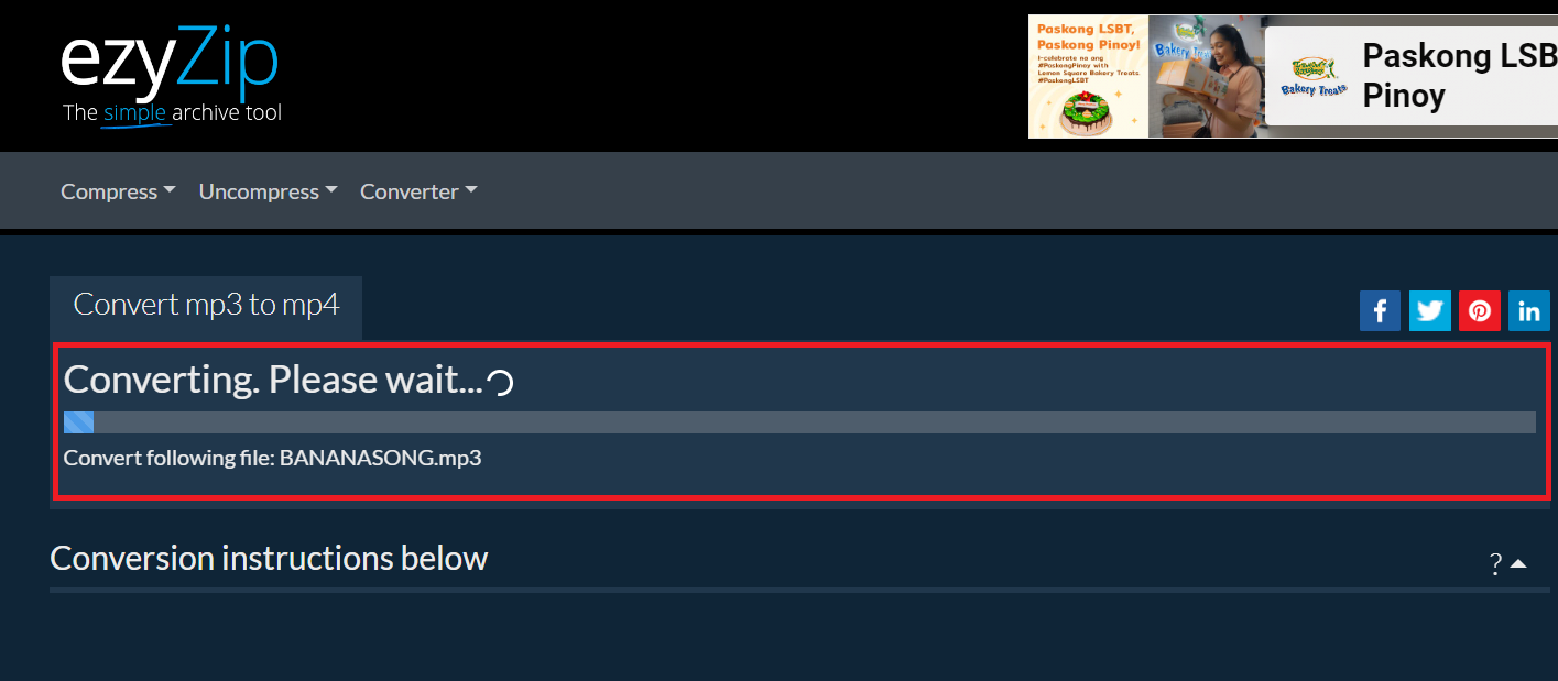 How To Convert Using ezyZip (Online Tool): Step 3