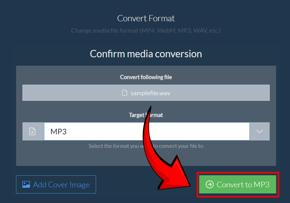 How to Convert WAV to MP3 Using ezyZip Media Converter: Step 6