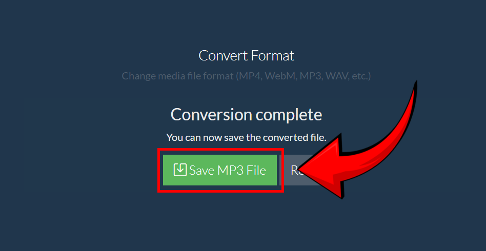 How to Convert WAV to MP3 Using ezyZip Media Converter: Step 7