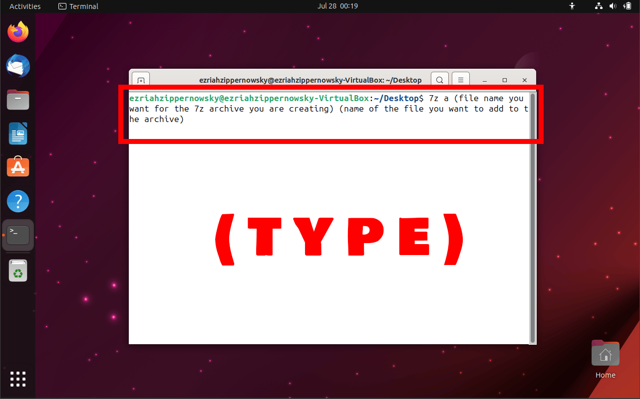 How To Create 7Z Files Using p7zip: Step 3