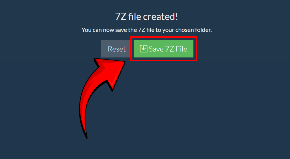 How To Encrypt 7Z Files Using ezyZip Archive Creator: Step 7