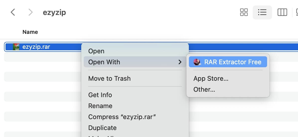Method 2: Using rar extractor for Mac: Step 2