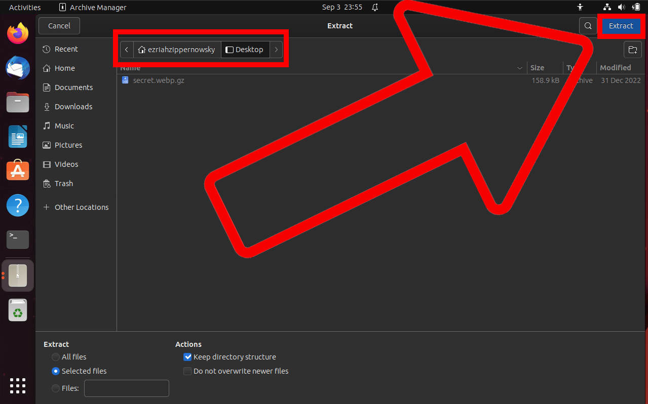 How To Open GZ Files on Linux: Step 2