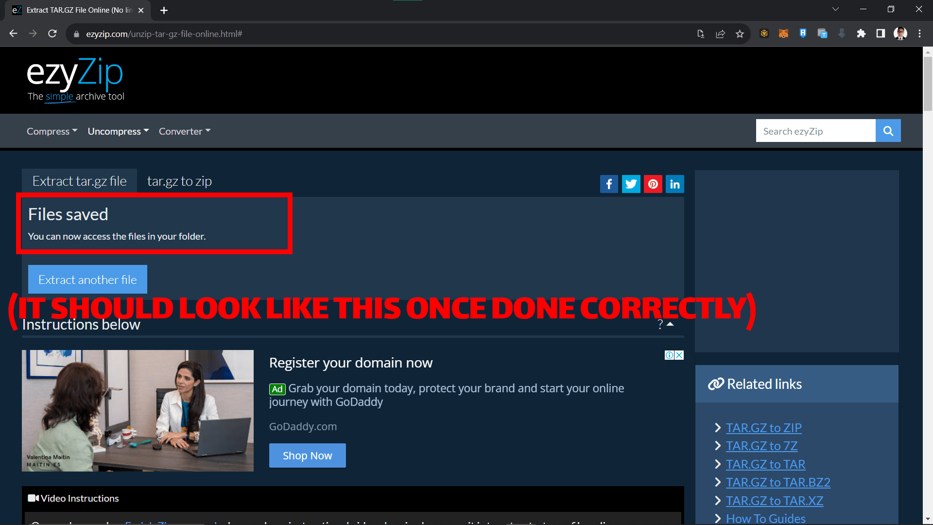 How To Open GZ Files Online: Step 2g