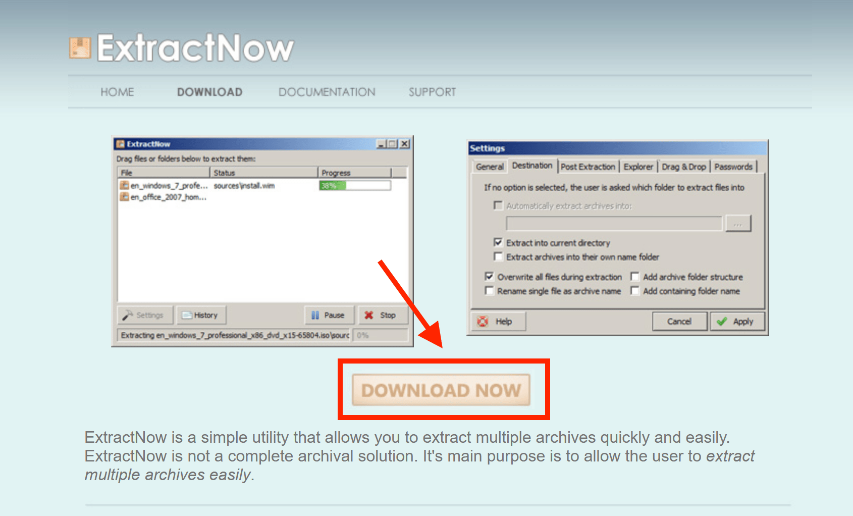 How To Open RAR Files Using Extract Now: Step 1