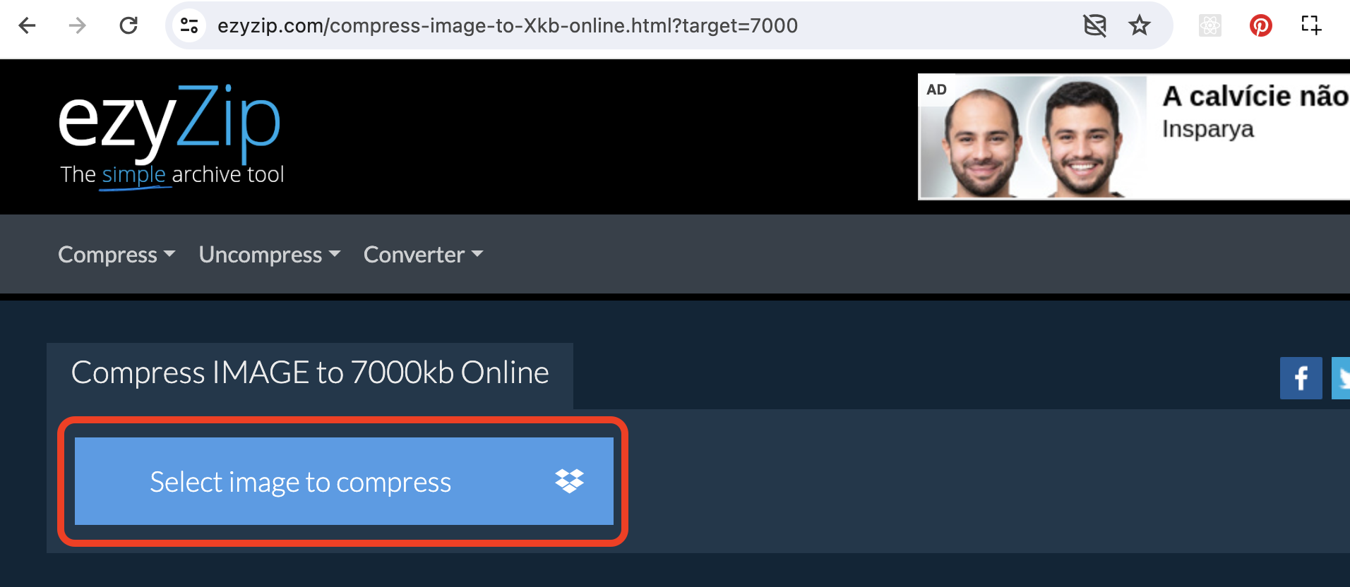 How To Reduce Image Size Using Online Tool: Step 2