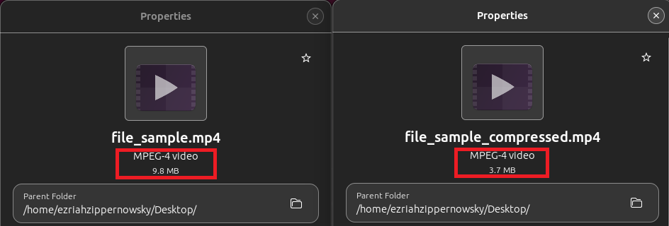 How To Compress Videos on Linux: Step 3