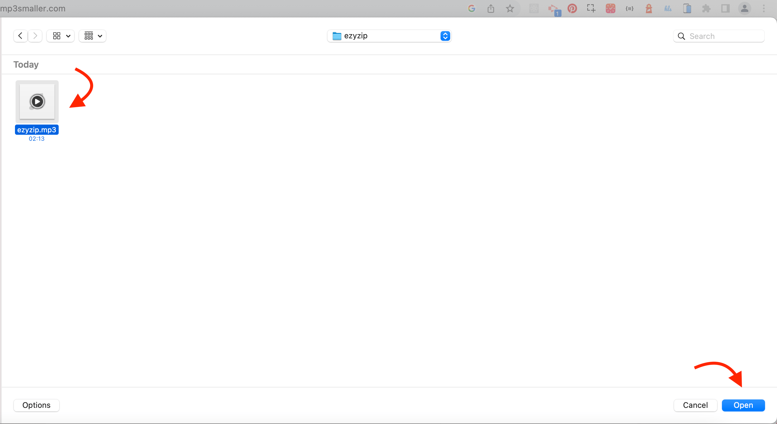 How To Reduce MP3 Size using mp3smaller: Step 2