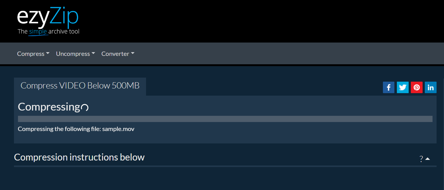 How To Reduce Video File Size Online with ezyZip: Step 3