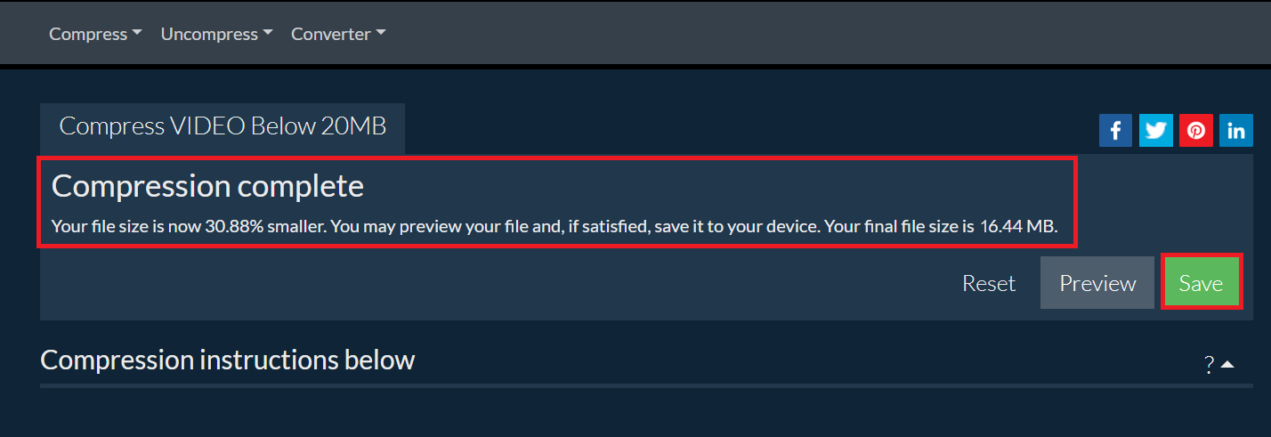 How To Use ezyZip to Compress Your Video Online: Step 4