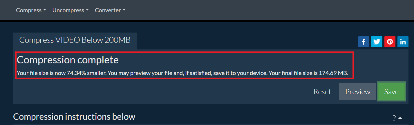 How To Use ezyZip to Compress Your Video Online: Step 3