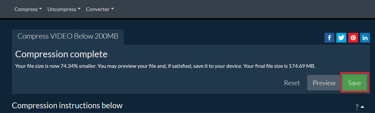 How To Use ezyZip to Compress Your Video Online: Step 4