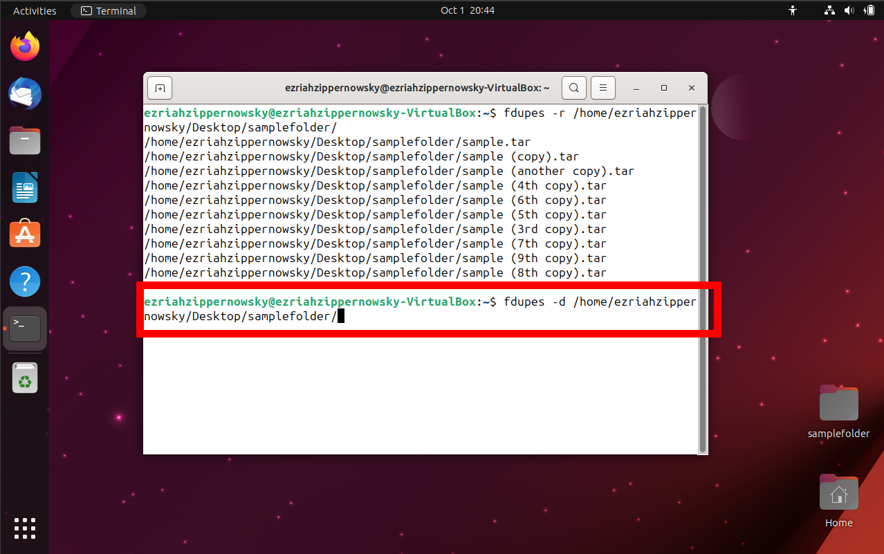 How To Use Fdupes to Remove Duplicate Files: Step 3