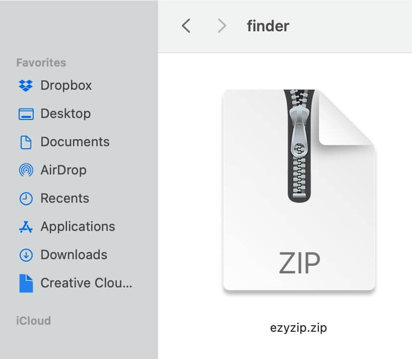 Step 1: Locate the zip file