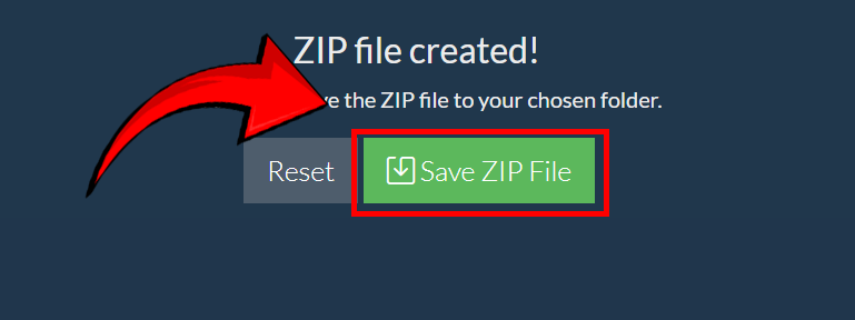 Step 6: Save your ZIP file