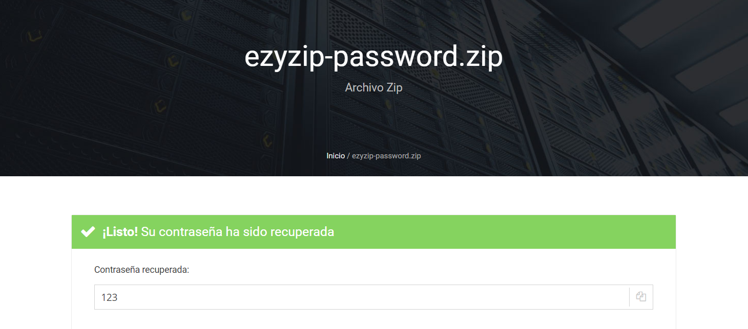 Cómo eliminar la contraseña de un archivo ZIP utilizando servicios en línea: Paso 3