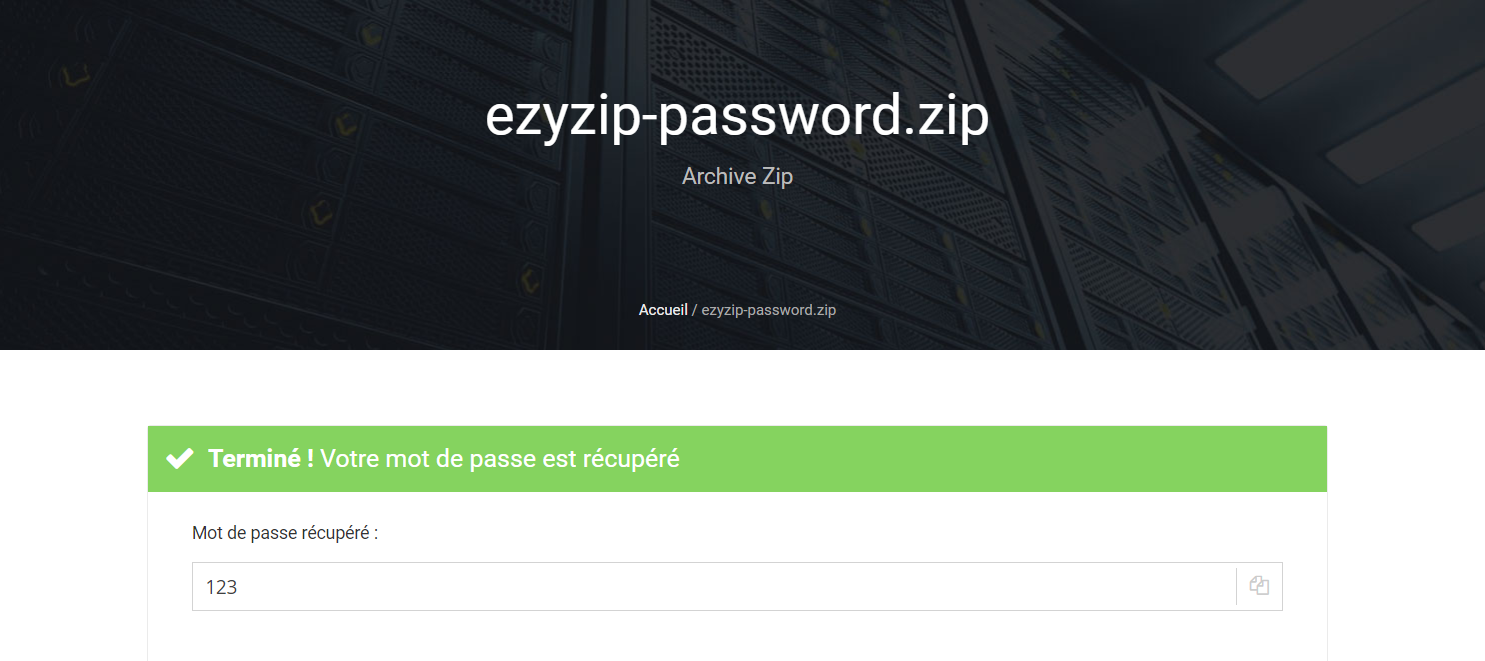 Comment retirer le mot de passe d'un fichier ZIP en utilisant des services en ligne : Étape 3