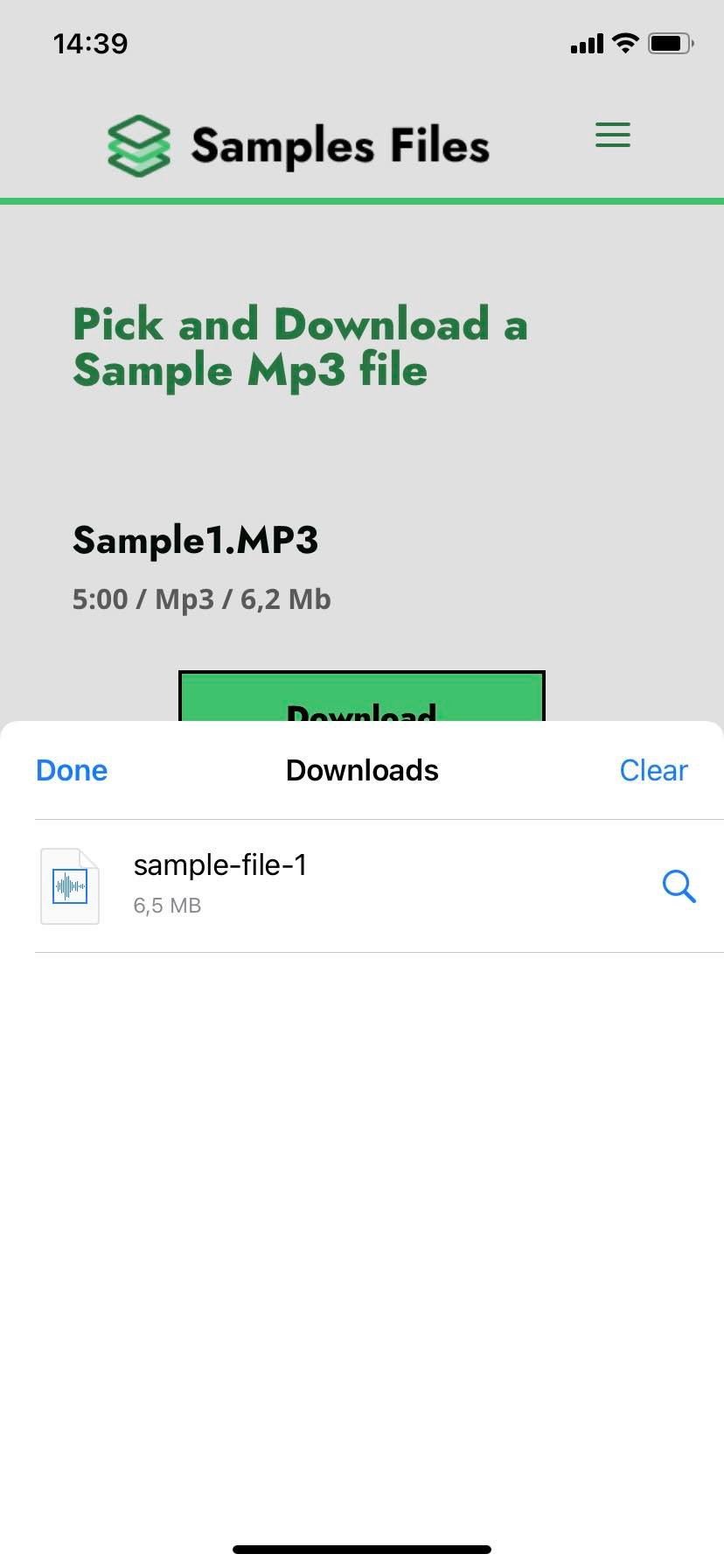 Download Files from Safari: Step 3