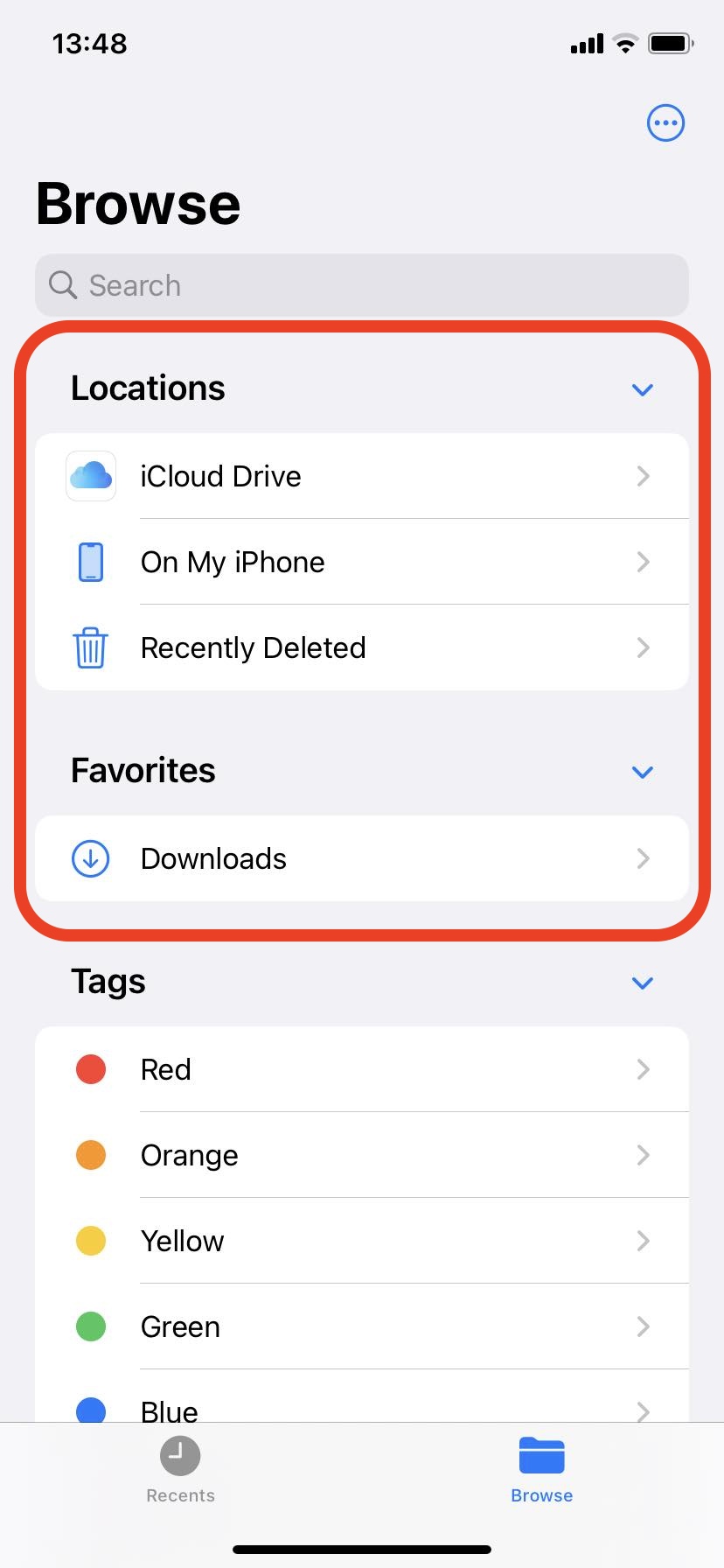 Use the Files App: Step 2