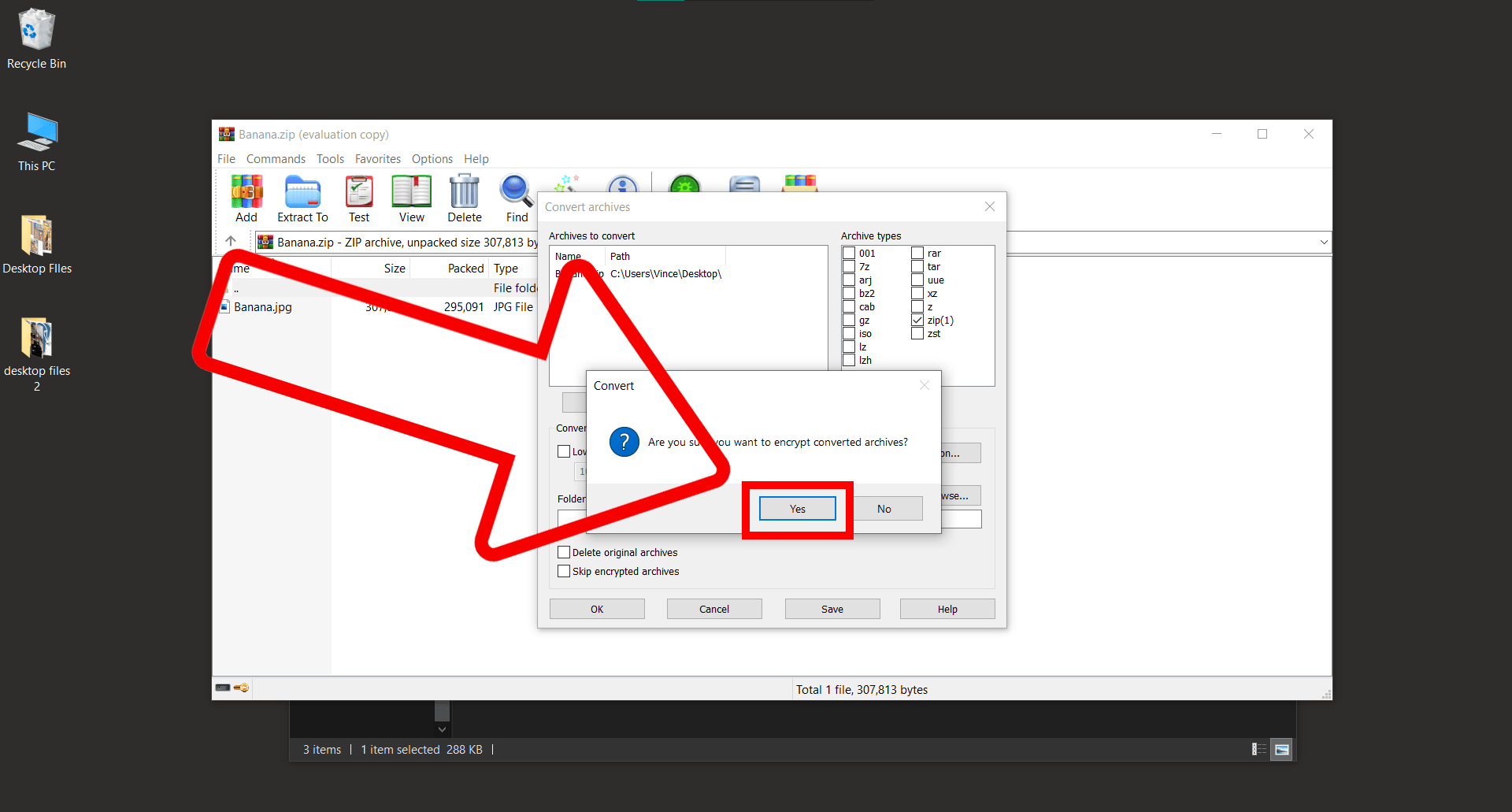 How To Add Password To ZIP File Using WinRAR: Step 4