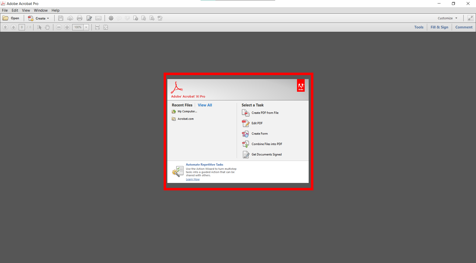 1. Using Adobe Acrobat: Step 1