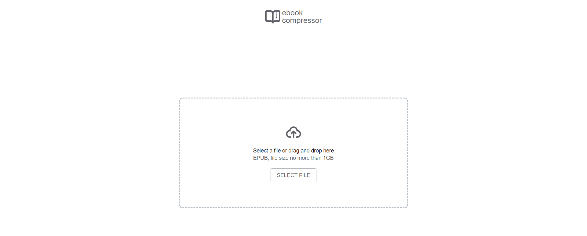 How To Compress EPUB Files Using an Online Compression Tool: Step 1