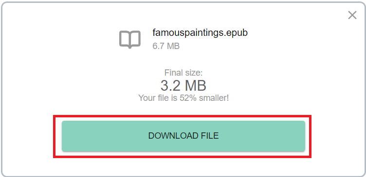 How To Compress EPUB Files Using an Online Compression Tool: Step 4
