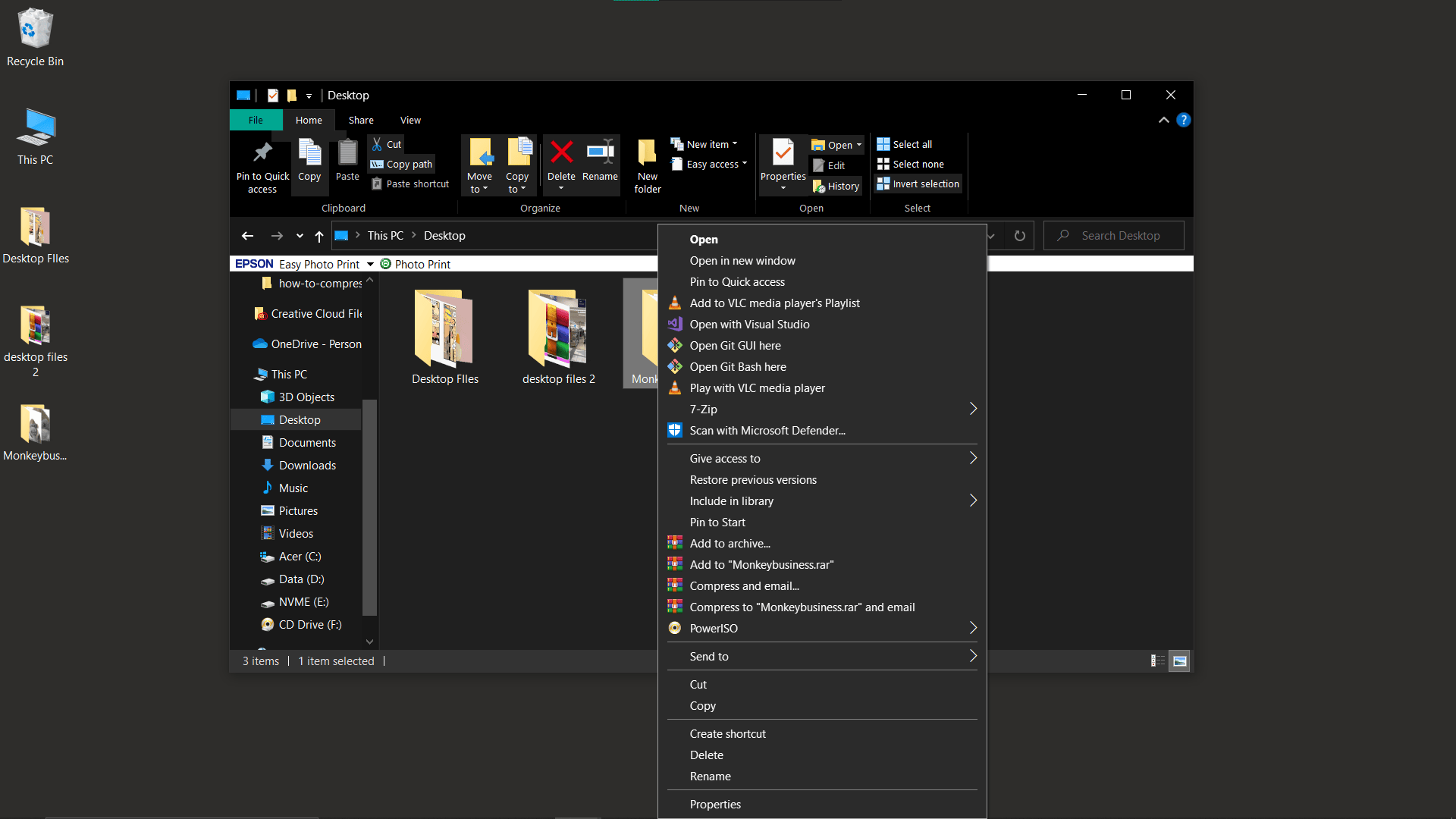 How To Compress Folders Using Windows: Step 2